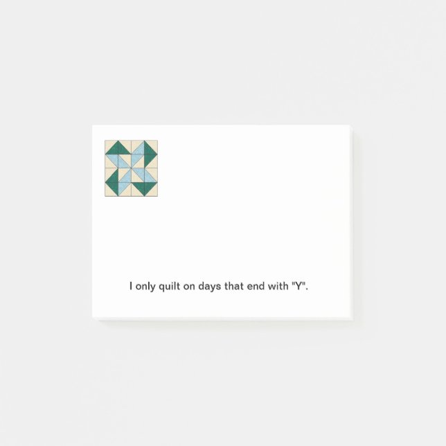 Steppdecken-Block-Post-Itanmerkungen G Post-it Klebezettel (Vorderseite)