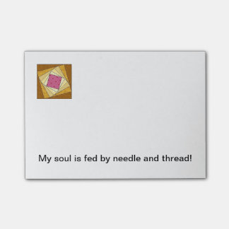 Steppdecken-Block-Post-Itanmerkungen Post-it Klebezettel