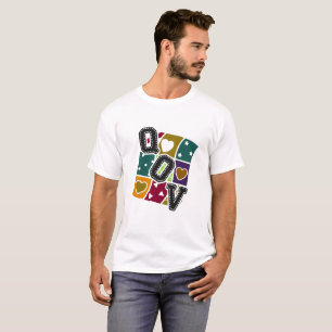 Steppdecken des Wagemut-T-Shirts T-Shirt