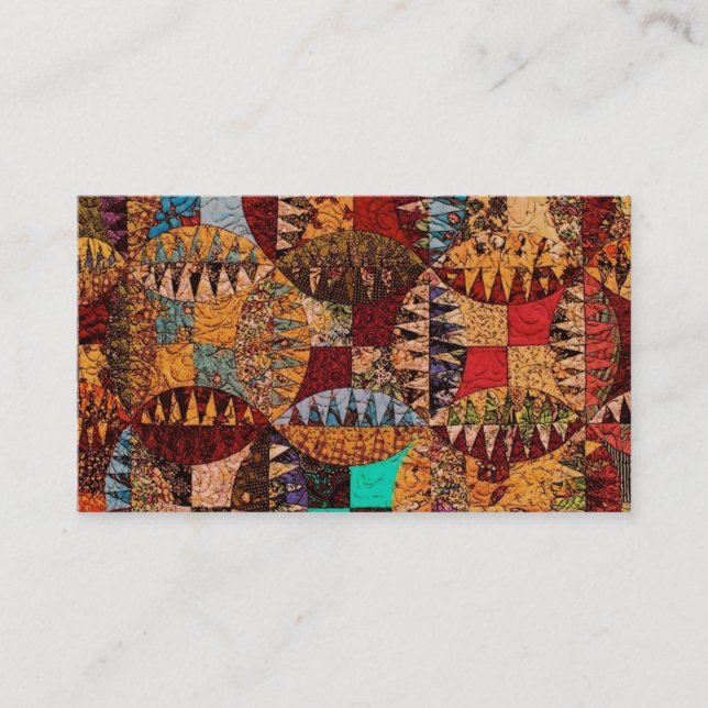 Steppdecken-Entwurfs-Visitenkarte Visitenkarte (Vorderseite)