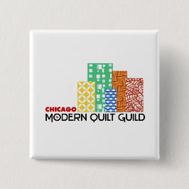 Steppdecken-Innungs-Quadrat-Knopf Chicagos Button