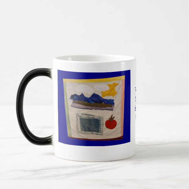 Steppdecken-Kunst-Tasse Verwandlungstasse (Links)