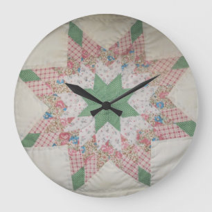 Steppdecken-Wanduhr Große Wanduhr