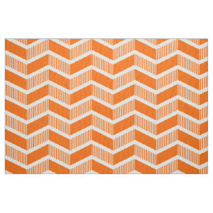 Stepped Chevrons - Orange Stoff