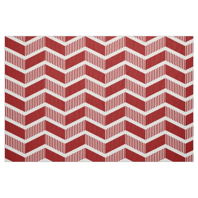 Stepped Chevrons - Ruby Red Stoff (Fat Quarter (45,7 x 55,9 cm))