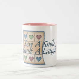 Steppen Sie ein Lachen Zweifarbige Tasse