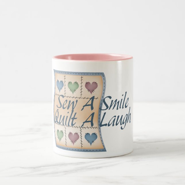 Steppen Sie ein Lachen Zweifarbige Tasse (Mittel)