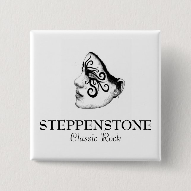 Steppenstone klassisches Felsen-Button Button (Vorderseite)