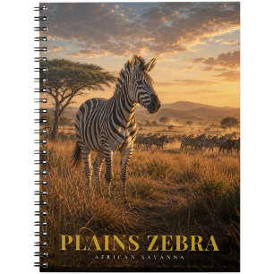 Steppenzebra Afrikanische Savanne TIERE Notizblock