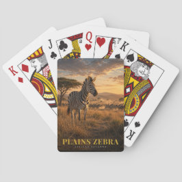 Steppenzebra Ostafrikanische Savanne TIER Poker Spielkarten