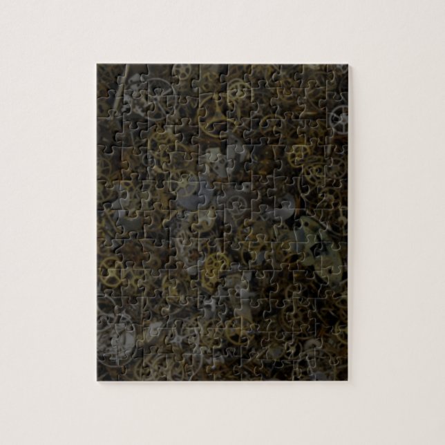 Steppgetriebe, Zahnräder, Uhrenteile, Muster bedru Puzzle (Vertikal)