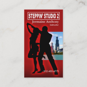 Steppin Chicago Art-städtischer Tanz-Lehrer Visitenkarte