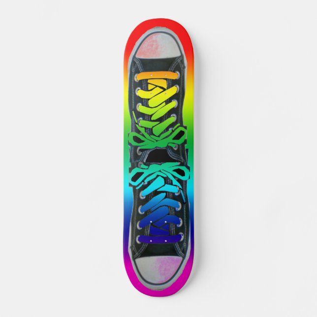 Steppin in einem Regenbogen 2 Skateboard (Vorderseite)