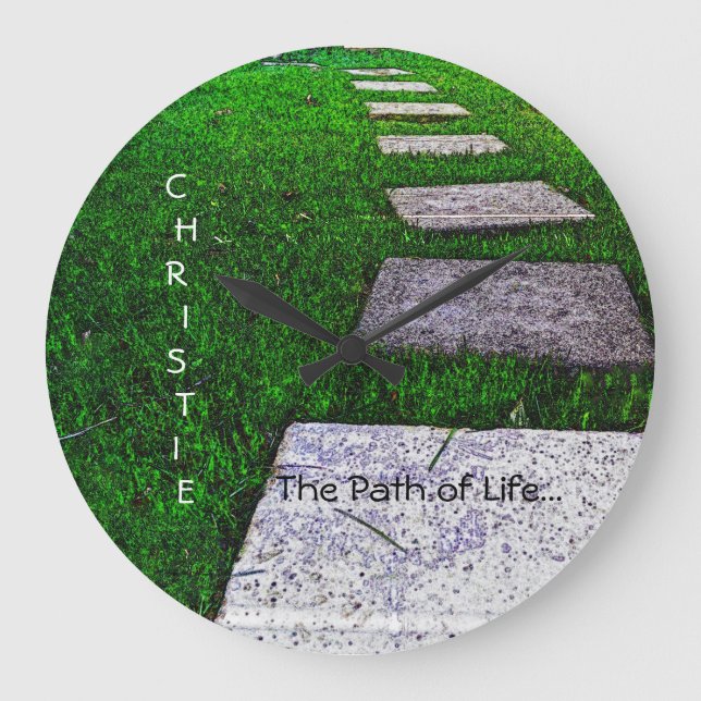 Stepping Stones by Shirley Taylor Große Wanduhr (Vorderseite)