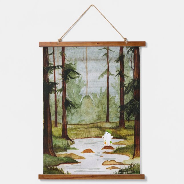 Stepping Stones Wandteppich Mit Holzrahmen (Vorderseite)