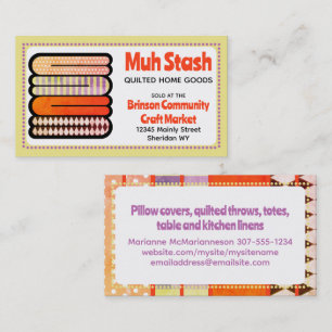 Steppnähte für Nähte Visitenkarte