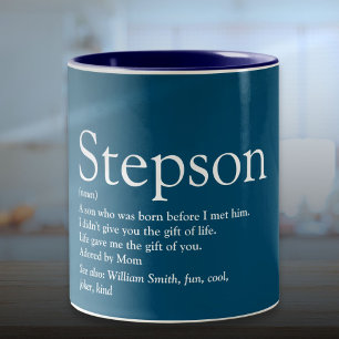 Stepson Typographic Fun Blue Zweifarbige Tasse