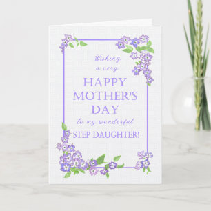 Steptochter Mother's Day Mauve Phlox Blume Card Karte