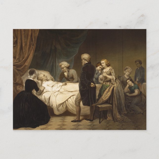 Sterbefall George Washington Postkarte (Vorderseite)