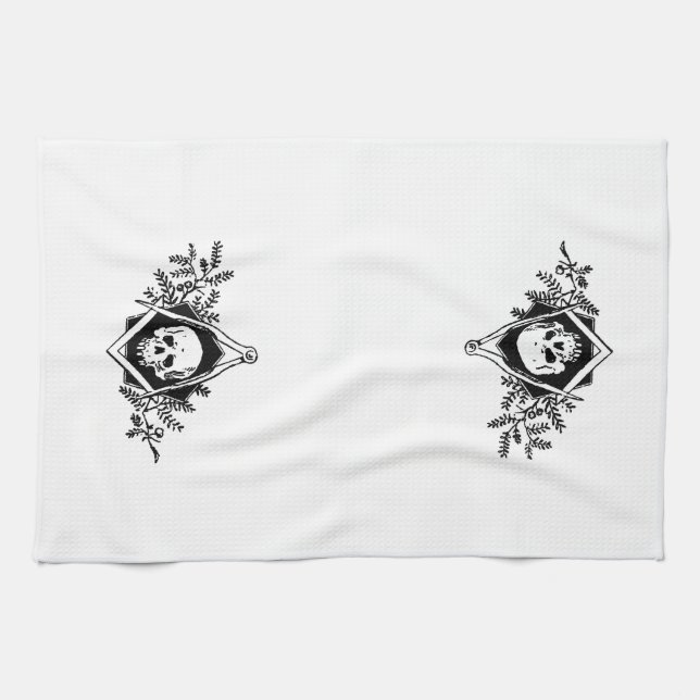 Sterblichkeits-Quadrat und Kompassse Küchentuch (Horizontal)