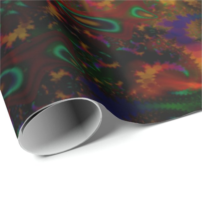Stereo Trippin Psychedelic Abstrakt Geschenkpapier (Rolleneckpunkt)