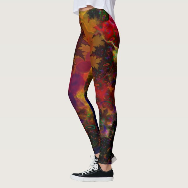 Stereo Trippin Psychedelic Abstrakt Leggings (Links)