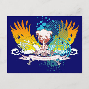 Stereoanlage. Postkarte