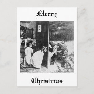 Stereobild - Santa? circa 1899 Feiertagspostkarte