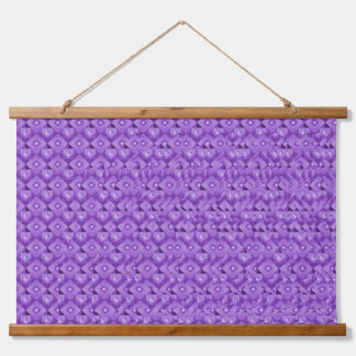 Stereogramm 3D Herz Hände lila Design Kunst Wandteppich Mit Holzrahmen