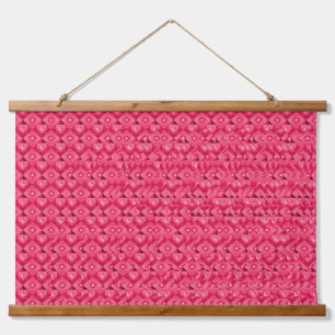 Stereogramm 3D Herz Hände rotes Design hängende Ku Wandteppich Mit Holzrahmen