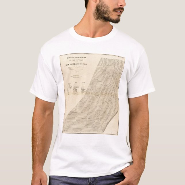 Stereogramm der Verschiebungen Utah T-Shirt (Vorderseite)