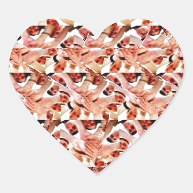 Stereogramm Herz-Aufkleber (Vorderseite)