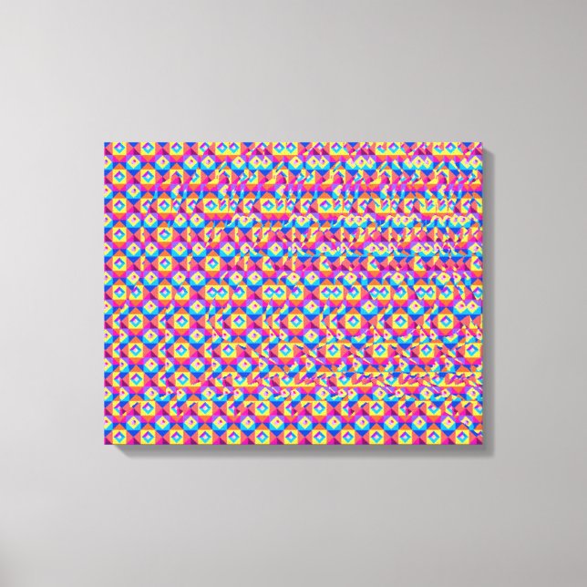 Stereogramm Herz und Hände 3D Poster Leinwanddruck (Vorderseite)