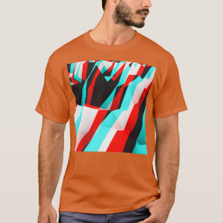Stereoscopic Black and White Abstract 3D T-Shirt
