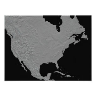 Stereoskopische Sicht Nordamerikas Fotodruck