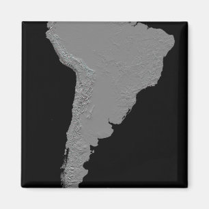 Stereoskopische Sicht Südamerikas Magnet