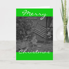 Stereoview - Patriotischer Weihnachtszirkus 1901 Feiertagskarte