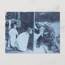 Stereoview - Santa? circa 1899 Feiertagspostkarte
