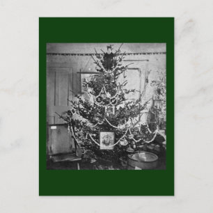 Stereoview Weihnachtsbaum viktorianische 1800s Feiertagspostkarte
