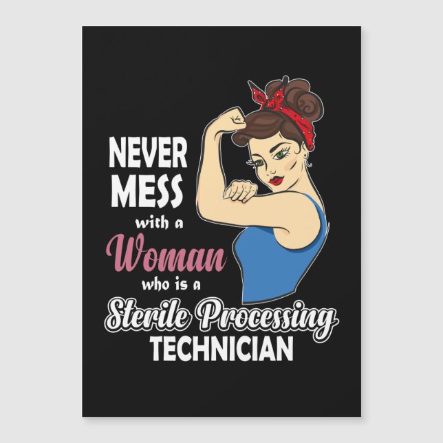 Sterile Processing Technique geben Frauen Autoclav Magnetkarte (Vorderseite)