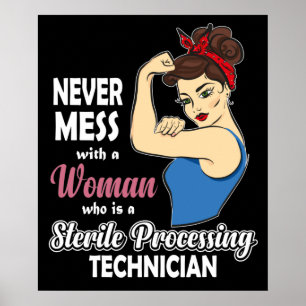 Sterile Processing Technique geben Frauen Autoclav Poster