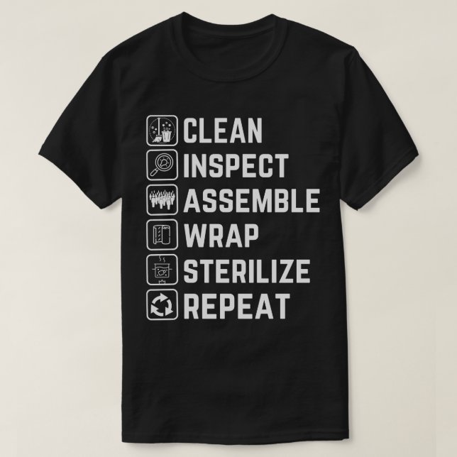 Sterile-Verarbeitungstechniker T-Shirt (Design vorne)
