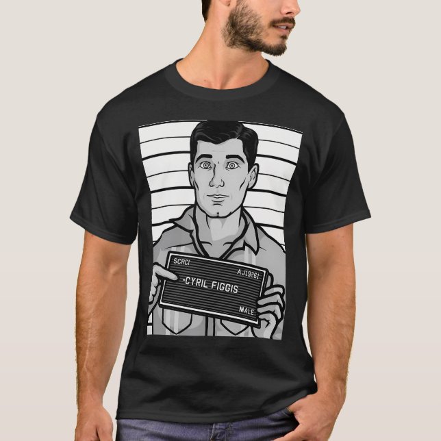 Sterling Archer Mugshot T-Shirt (Vorderseite)