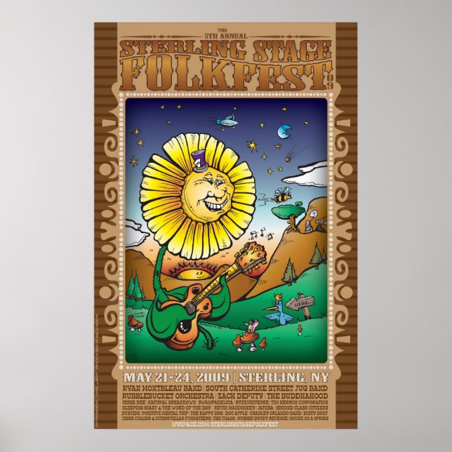 Sterling Folk Fest 09 skizziert Poster (Vorne)