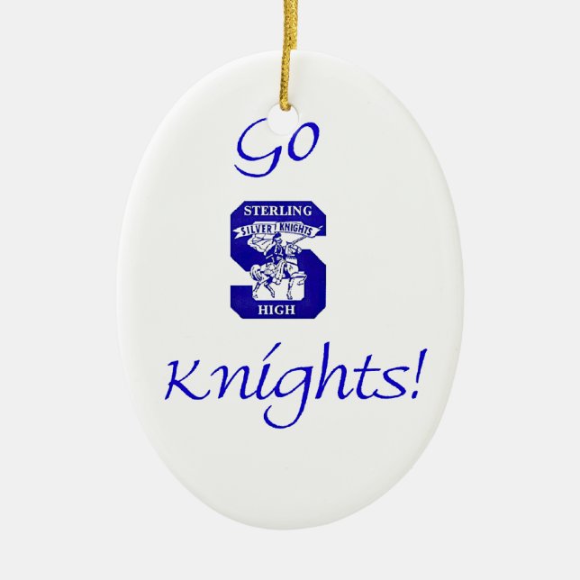 Sterling High Go Ritter Logo II Oval Ornament (Vorne)