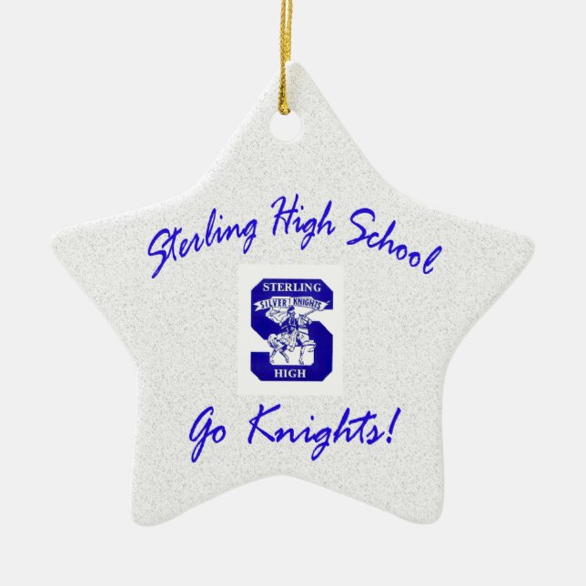Sterling High-Go-Ritter-Logo in Star-Ornament Keramikornament (Vorne)