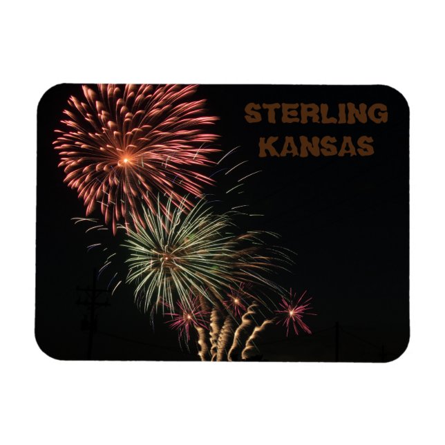 Sterling Kansas Fire Works Magnet (Horizontal)
