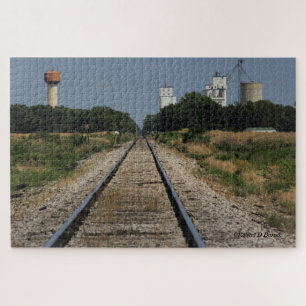 Sterling Kansas mit Eisenbahntrassen PUZZLE