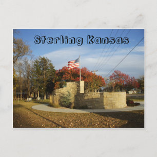 Sterling Kansas Veterans Memorial Postcard Postkarte