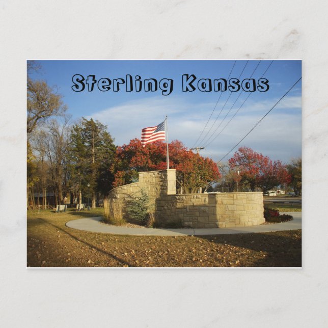 Sterling Kansas Veterans Memorial Postcard Postkarte (Vorderseite)